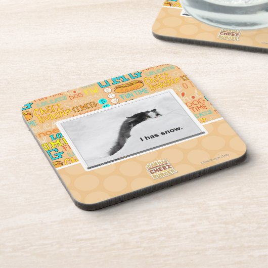 I hat Schnee Untersetzer (Linke Seite)