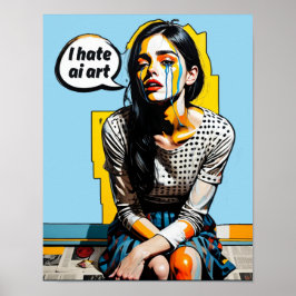 "I Hate AI Art. 1 Poster