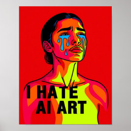 "I Hate AI Art. 3 Poster