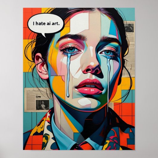 "I Hate AI Art. 6 Poster (Vorne)