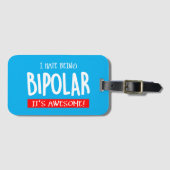 I hate being bipolar gepäckanhänger (Vorderseite (Horizontal))