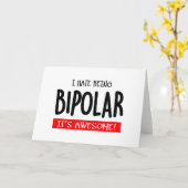 I hate being bipolar karte (Gelbe Blume)