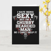 I Hate Being Y But I'm A Chubby Bearded Man  Karte (Gelbe Blume)