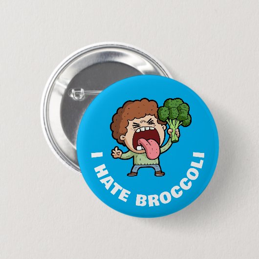 I Hate Broccoli Button (Vorne & Hinten)