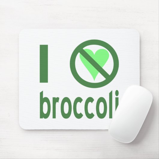 I Hate Broccoli Mousepad (Mit Mouse)