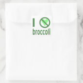 I Hate Broccoli Quadratischer Aufkleber (Tasche)