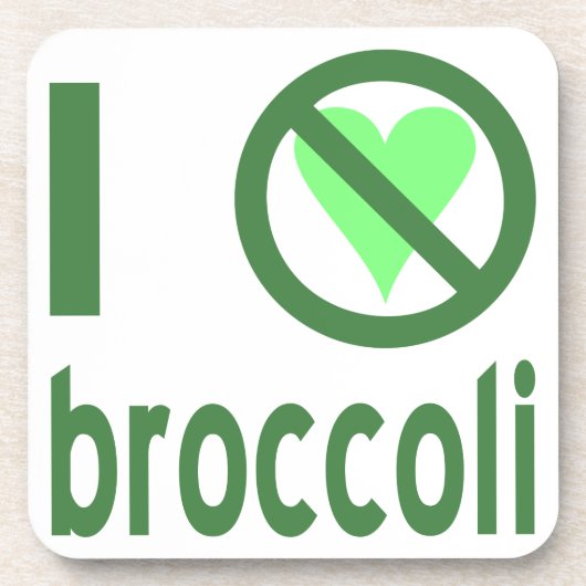 I Hate Broccoli Untersetzer (Vorderseite)