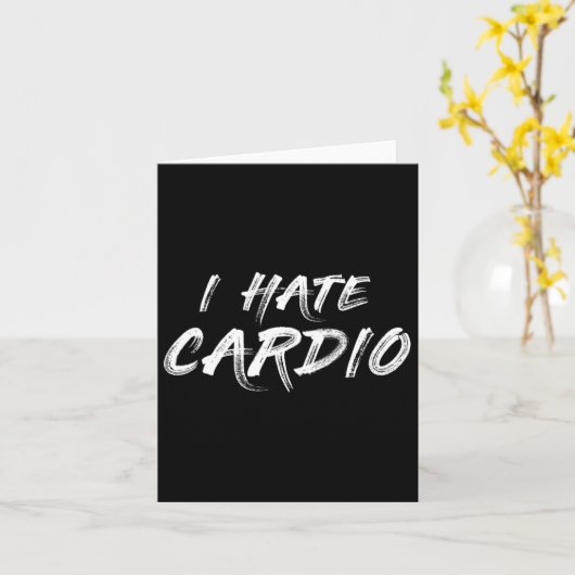I Hate Cardio Endurance Sports Fitness Bodybuildin Karte (Gelbe Blume)