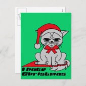 I hate Christmas - Cat Postkarte (Vorne/Hinten)