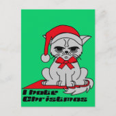 I hate Christmas - Cat Postkarte (Vorderseite)