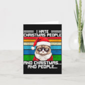 I Hate Christmas Holidays Haters Black Uni-adults Karte (Vorderseite)