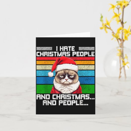 I Hate Christmas Holidays Haters Black Uni-adults Karte (Gelbe Blume)