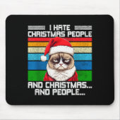 I Hate Christmas Holidays Haters Black Uni-adults Mousepad (Vorne)