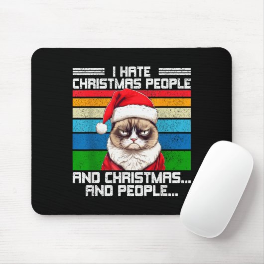 I Hate Christmas Holidays Haters Black Uni-adults Mousepad (Mit Mouse)