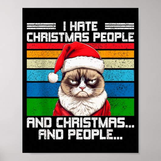 I Hate Christmas Holidays Haters Black Uni-adults Poster (Vorne)
