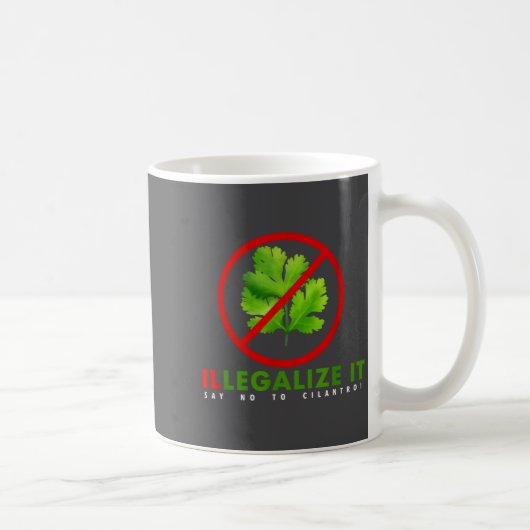 I Hate Cilantro - Illegalize It Say No To Cilantro Kaffeetasse (Rechts)