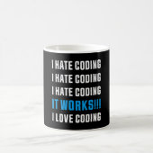 I Hate Coding Funny Gift für Programmierer Kaffeetasse (Mittel)