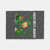 I Hate Dirty Jiggers St Patrick’s Day Funny Quote Fleecedecke (Vorderseite (Horizontal))
