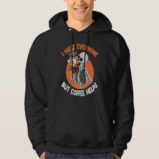 I Hate Everyone But Coffee Helps  Women Pirates Pa Hoodie (Vorderseite)