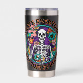 I Hate Everyone Coffee Helps Coffee Lover Gifts Thermobecher (Rückseite)