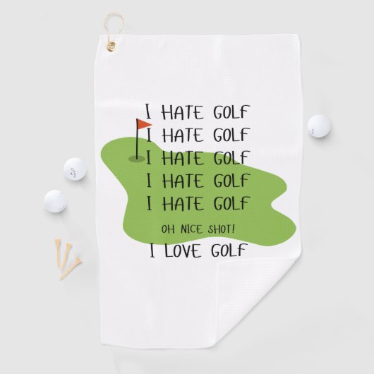 "I Hate Golf" Funny Golf Handtuch (Insitu)