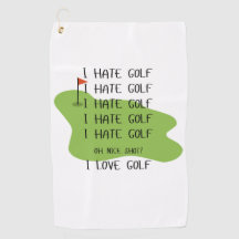 "I Hate Golf" Funny Golf Handtuch