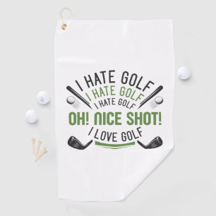 I Hate Golf Golfhandtuch