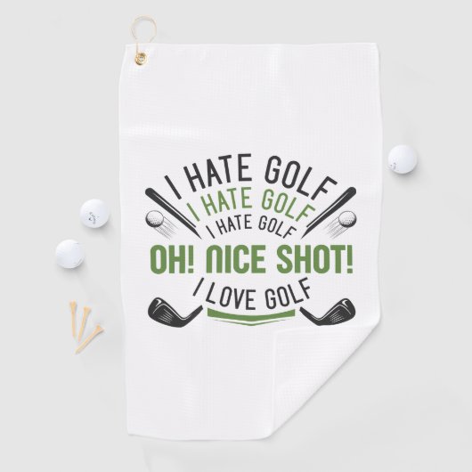 I Hate Golf Golfhandtuch (Insitu)