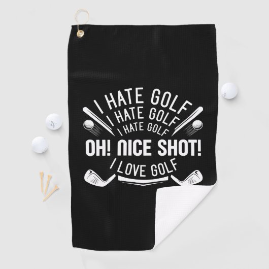 I Hate Golf Golfhandtuch (Insitu)