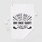 I Hate Golf Golfhandtuch (Insitu)