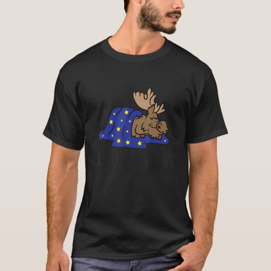 I Hate Mornings Sleeping Moose T-Shirt (Vorderseite)