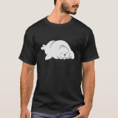 I Hate Mornings Sleeping Seal T-Shirt (Vorderseite)