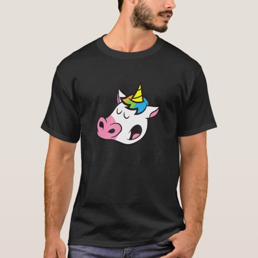 I Hate Mornings Sleeping Unicorn T-Shirt (Vorderseite)