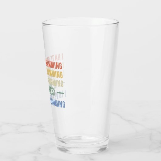 I Hate Programming - Funny Programmer I Glas (Links)