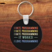 I Hate Programming - Funny Programmer I Schlüsselanhänger (Vorderseite)