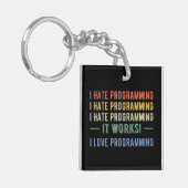 I Hate Programming - Funny Programmer I Schlüsselanhänger (Vorderseite links)