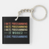 I Hate Programming - Funny Programmer I Schlüsselanhänger (Rückseite)
