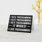 I Hate Programming - Funny Programmer II Karte (Gelbe Blume)