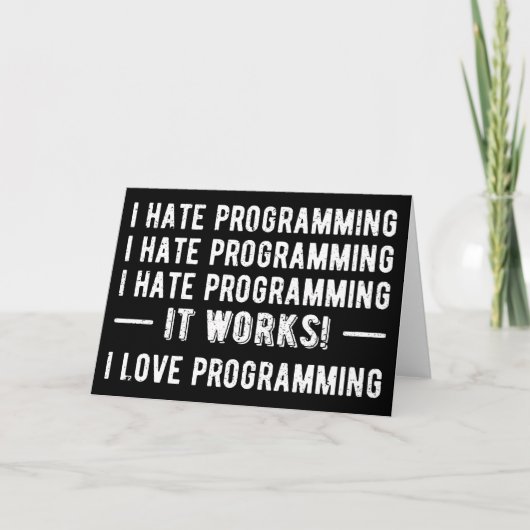 I Hate Programming - Funny Programmer II Karte (Vorderseite)