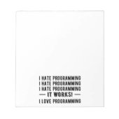 I Hate Programming - Funny Programmer II Notizblock (Vorderseite)