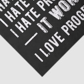 I Hate Programming - Funny Programmer II Seidenpapier (Ausschnitt)