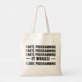 I Hate Programming - Funny Programmer II Tragetasche (Rückseite)