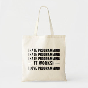I Hate Programming - Funny Programmer II Tragetasche