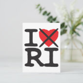 I Hate RI - Rhode Island Postkarte (Stehend Vorderseite)