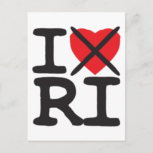 I Hate RI - Rhode Island Postkarte (Vorderseite)