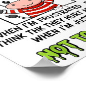 I Hate The Fact That I Cry When I'm Frustrated Peo Poster (Ecke)