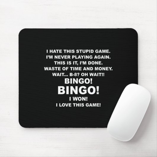 I Hate This Stud Game I'm Never Playing Again Bing Mousepad (Mit Mouse)