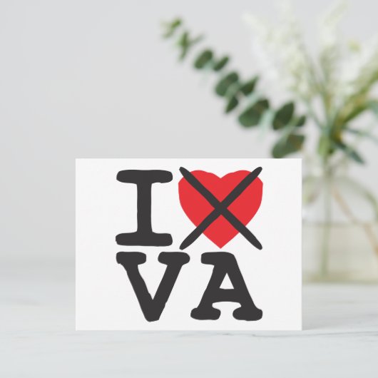 I Hate VA - Virginia Postkarte (Stehend Vorderseite)