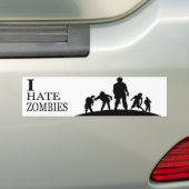 I HATE ZOMBIES AUTOAUFKLEBER (Auf Auto)