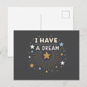 I Have a Dream Inspirational Starburst Art Postkarte (Vorne/Hinten)